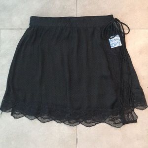 Free People lace wrap mini skirt